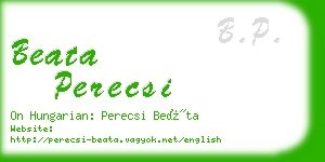 beata perecsi business card